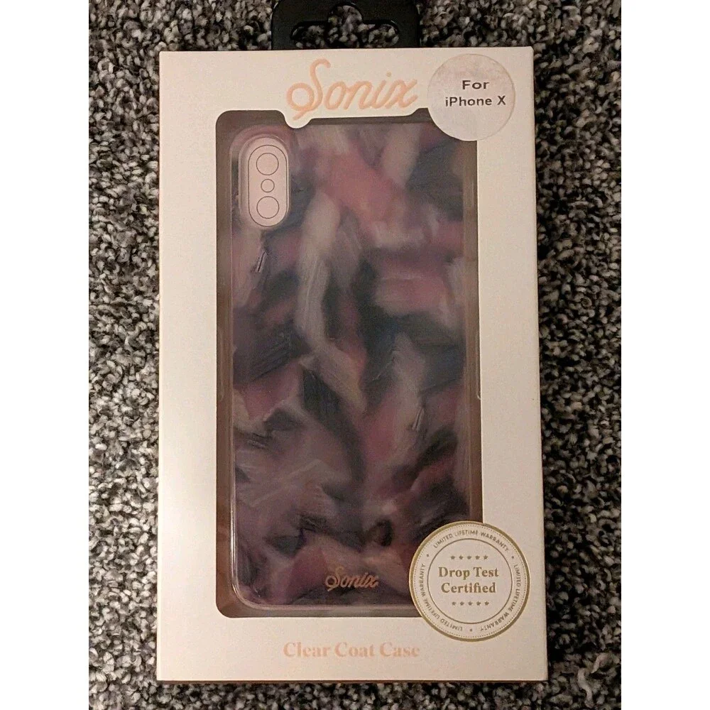 Sonix Made For iPhone X Clear Coat iPhone X‎ Case Drop Tested New Pink Tortoise